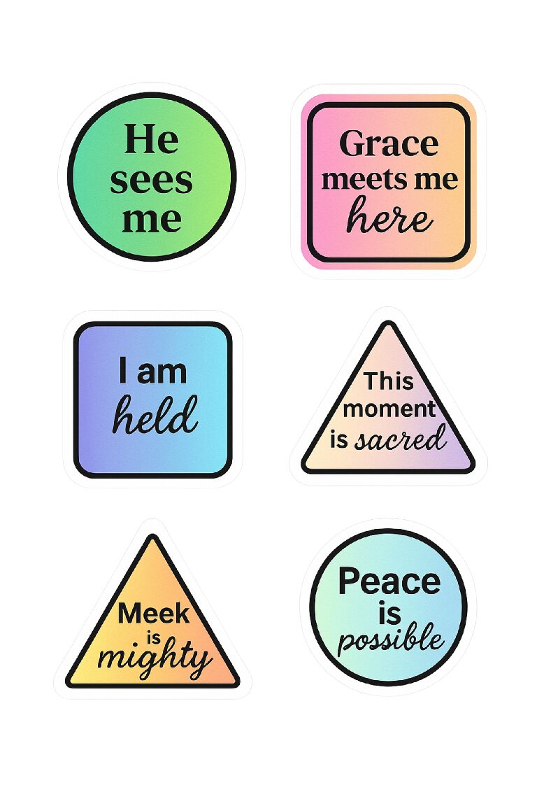 He Sees Me – Faith-Based Printable Sticker Sheet